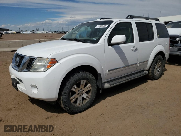 2012 Nissan Pathfinder SV z VIN 5N1AR1NB9CC630902, wystawiony jako Copart lot #57548705 z przebiegiem 123 933 mil mil oraz Czysty tytuł • Clean title. Historia ofert i sprzedaży dostępna na DreamBid. Obrazek 1.
