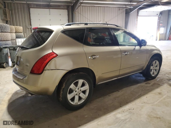 2006 Nissan Murano SL with VIN JN8AZ08W16W525372, listed as a Copart auction lot 46484295 with 0 mi miles and Clean Title. Bid and sale history available at carsss.com. Image 3.