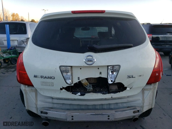 2003 Nissan Murano SE with VIN JN8AZ08W13W235595, listed as a Copart auction lot 80580544 with 266,424 mi miles and Salvage Title. Bid and sale history available at carsss.com. Image 6.