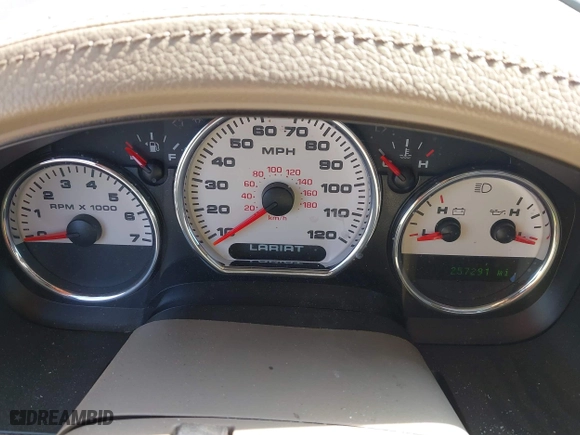 2007 Ford F-150 XLT with VIN 1FTPW12V97FA54240, listed as a IAAI auction lot 42040380 with 257,291 mi miles. Bid and sale history available at carsss.com. Image 7.