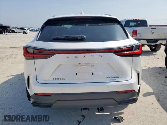 2024 Lexus NX 350h Luxury with VIN JTJHKCEZXR5014362, listed as a Copart auction lot 53482645 with 20,502 mi miles and Salvage title. Bid and sale history available at DreamBid. Image 6.