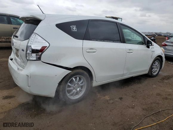 2012 Toyota Prius v Two with VIN JTDZN3EUXC3181794, listed as a Copart auction lot 48282755 with 613,803 mi miles and Salvage Title. Bid and sale history available at carsss.com. Image 3.