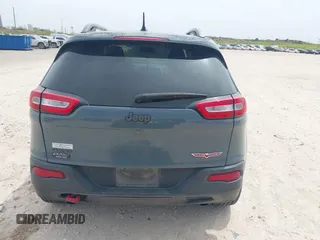 2015 Jeep Cherokee Trailhawk with VIN 1C4PJMBS0FW524479, listed as a IAAI auction lot 41908871 with 118,825 mi miles and . Bid and sale history available at DreamBid. Image 16.