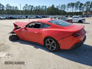 2024 Ford Mustang EcoBoost with VIN 1FA6P8TH0R5147236, listed as a Copart auction lot 46240535 with 0 mi miles and Salvage Title. Bid and sale history available at carsss.com. Image 2.