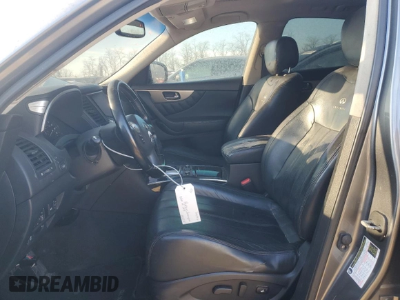 2014 Infiniti QX70 with VIN JN8CS1MU0EM452061, listed as a Copart auction lot 41790215 with 122,408 mi miles and Salvage Title. Bid and sale history available at DreamBid. Image 7.