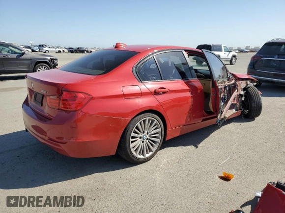 2013 BMW 3 Series 328i with VIN WBA3C1G57DNR47232, listed as a Copart auction lot 52994145 with 103,929 mi miles and Salvage Title. Bid and sale history available at carsss.com. Image 3.