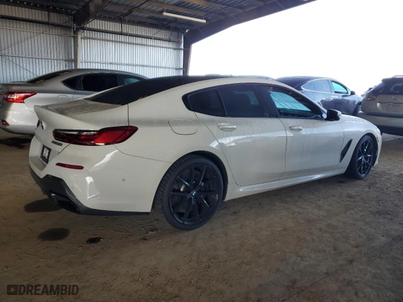 2020 BMW 8 Series M850i with VIN WBAGV8C07LCD40839, listed as a Copart auction lot 87046124 with 41,880 mi miles and Salvage Title. Bid and sale history available at carsss.com. Image 3.