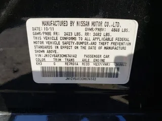2012 Infiniti G37 x with VIN JN1CV6AR3CM674142, listed as a IAAI auction lot 41827909 with 162,290 mi miles and . Bid and sale history available at DreamBid. Image 9.