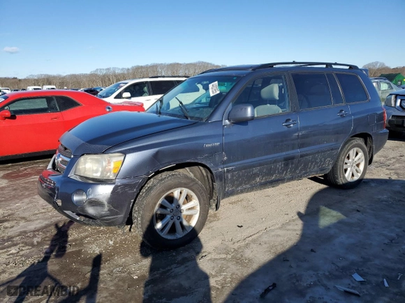 2006 Toyota Highlander Hybrid with VIN JTEDW21A860002053, listed as a Copart auction lot 44003955 with 213,669 mi miles and Clean Title. Bid and sale history available at carsss.com. Image 1.
