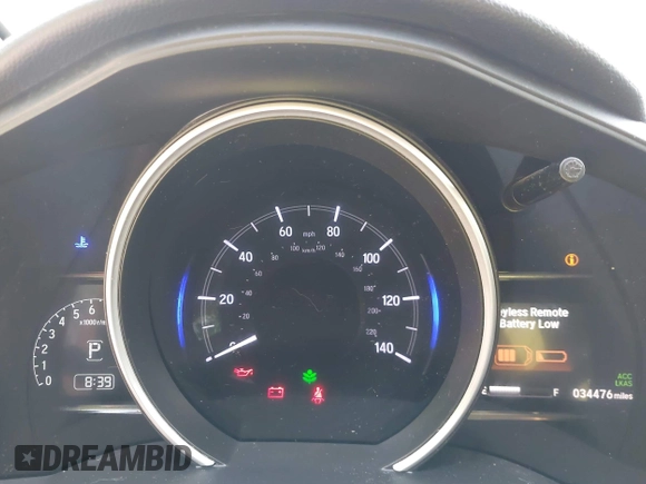 2019 Honda Fit EX with VIN 3HGGK5H82KM742918, listed as a IAAI auction lot 42368216 with 34,476 mi miles and . Bid and sale history available at DreamBid. Image 7.