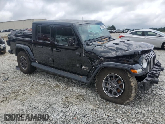 2020 Jeep Gladiator Overland with VIN 1C6HJTFG1LL172604, listed as a Copart auction lot 59883565 with 176,831 mi miles and Salvage title. Bid and sale history available at DreamBid. Image 4.