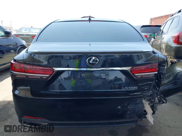 2019 Lexus LS 500 with VIN JTHC51FF6K5005658, listed as a IAAI auction lot 42593636 with 99,055 mi miles and . Bid and sale history available at DreamBid. Image 16.