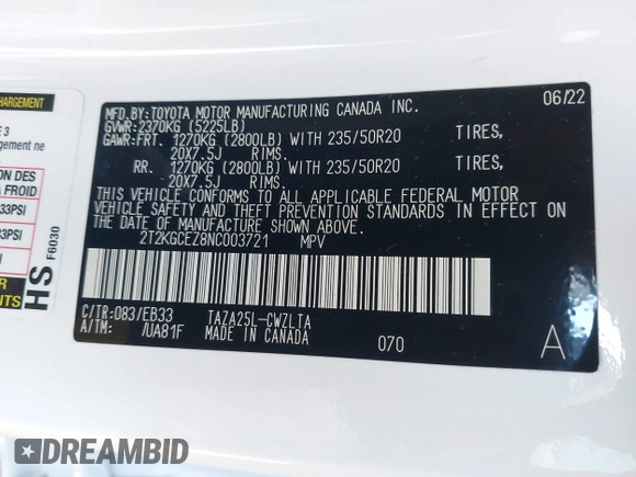 2022 Lexus NX with VIN 2T2KGCEZ8NC003721, listed as a IAAI auction lot 38637550 with 16,987 mi miles. Bid and sale history available at carsss.com. Image 9.