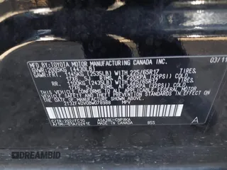 2011 Toyota RAV4 with VIN 2T3ZF4DV0BW078988, listed as a IAAI auction lot 41811396 with 189,892 mi miles. Bid and sale history available at carsss.com. Image 9.