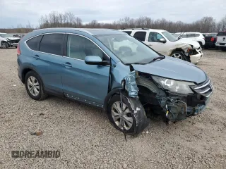 2014 Honda CR-V EX-L with VIN 2HKRM4H75EH665118, listed as a Copart auction lot 52490395 with 0 mi miles and Salvage Title. Bid and sale history available at carsss.com. Image 4.