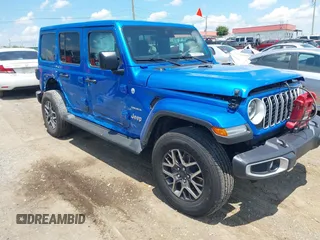 2024 Jeep Wrangler Sahara с VIN 1C4PJXEG9RW370965, выставлен на аукционе IAAI как лот 42712632 с пробегом 2 113 миль миль и . История ставок и продаж доступна на DreamBid. Изображение 1.