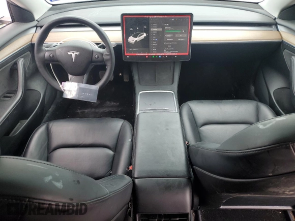 2021 Tesla Model 3 Long Range with VIN 5YJ3E1EB8MF079732, listed as a Copart auction lot 54683445 with 98,504 mi miles and Salvage Title. Bid and sale history available at DreamBid. Image 8.