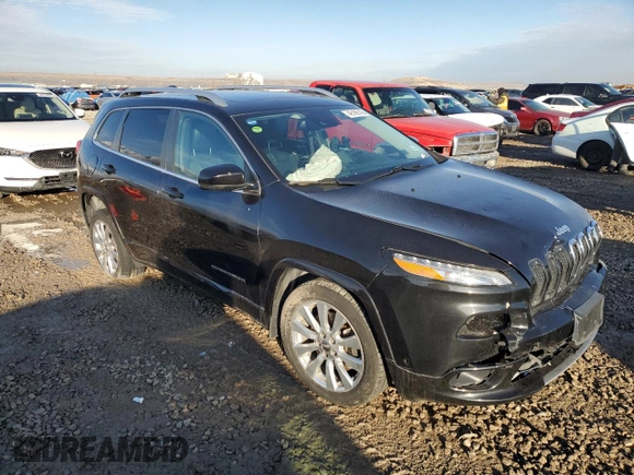 2016 Jeep Cherokee Overland with VIN 1C4PJLJS0GW315563, listed as a Copart auction lot 46189145 with 109,773 mi miles and Salvage title. Bid and sale history available at DreamBid. Image 4.