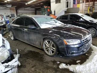 2015 Audi A8 L 4.0T with VIN WAU32AFD4FN007436, listed as a Copart auction lot 89020695 with 0 mi miles and Salvage Title. Bid and sale history available at carsss.com. Image 4.