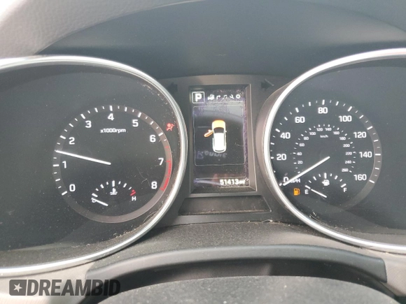 2018 Hyundai Santa Fe 2.4L with VIN 5XYZUDLB3JG515991, listed as a Copart auction lot 56762965 with 51,413 mi miles and Salvage title. Bid and sale history available at DreamBid. Image 9.