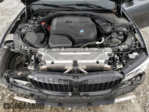 2021 BMW 3 Series 330i with VIN 3MW5R1J0XM8B57091, listed as a Copart auction lot 47584795 with 51,205 mi miles and Salvage Title. Bid and sale history available at carsss.com. Image 11.