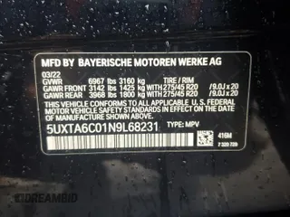 2022 BMW X5 xDrive45e with VIN 5UXTA6C01N9L68231, listed as a Copart auction lot 69361212 with 0 mi miles. Bid and sale history available at carsss.com. Image 13.