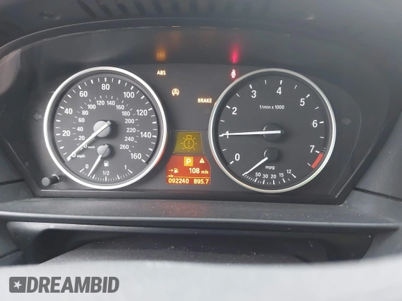 2010 BMW 5 Series 528i xDrive with VIN WBANV1C51AC388955, listed as a IAAI auction lot 41855819 with 92,240 mi miles and . Bid and sale history available at carsss.com. Image 7.