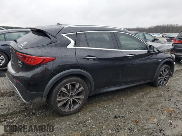 2017 Infiniti QX30 Luxury with VIN SJKCH5CR5HA021457, listed as a Copart auction lot 45233234 with 78,996 mi miles and Salvage Title. Bid and sale history available at carsss.com. Image 3.