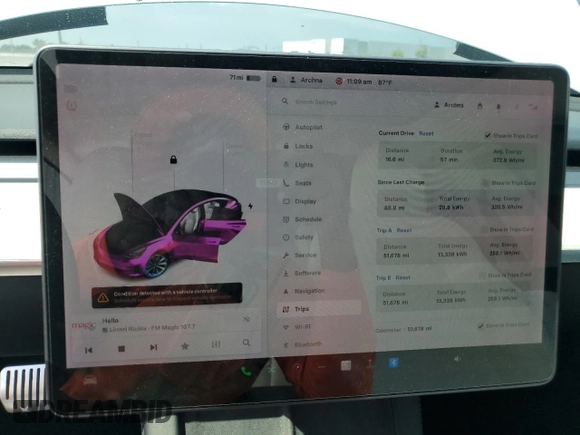 2021 Tesla Model 3 Long Range z VIN 5YJ3E1EB7MF093184, wystawiony jako Copart lot #58060385 z przebiegiem 51 678 mil mil oraz Nie do naprawy • Non repairable. Historia ofert i sprzedaży dostępna na DreamBid. Obrazek 9.