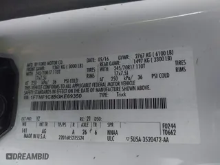 2016 Ford F-150 XL with VIN 1FTMF1C85GKE69350, listed as a IAAI auction lot 41690906 with 162,338 mi miles. Bid and sale history available at carsss.com. Image 9.