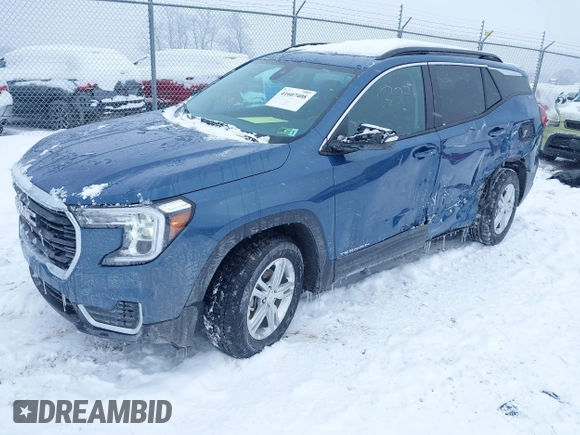 2024 GMC Terrain SLE with VIN 3GKALTEG8RL279172, listed as a IAAI auction lot 41607408 with 11,944 mi miles. Bid and sale history available at carsss.com. Image 2.