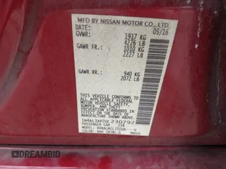 2016 Nissan Altima SR с VIN 1N4AL3AP2GC230792, выставлен на аукционе IAAI как лот 41899009 с пробегом 144 340 миль миль и . История ставок и продаж доступна на DreamBid. Изображение 9.