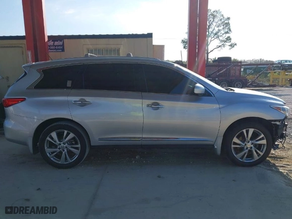 2013 Infiniti JX35 with VIN 5N1AL0MN5DC344621, listed as a IAAI auction lot 41697258 with 112607 miles. Bid and sale history available at carsss.com. Image 14.