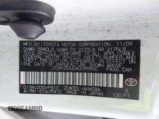 2010 Toyota Prius II with VIN JTDKN3DU0A0095900, listed as a IAAI auction lot 41630338 with 318,071 mi miles. Bid and sale history available at carsss.com. Image 9.