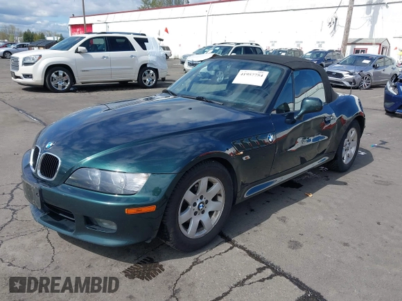 2000 BMW Z3 2.5L with VIN WBACH934XYLF89755, listed as a IAAI auction lot 41957754 with 59,727 mi miles. Bid and sale history available at carsss.com. Image 17.