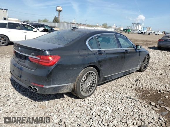 2019 BMW 7 Series with VIN WBA7F2C13KB242430, listed as a Copart auction lot 55525835 with 58,559 mi miles and Salvage title. Bid and sale history available at DreamBid. Image 3.