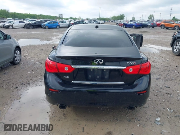 2016 Infiniti Q50 Red Sport 400 with VIN JN1FV7AR9GM450446, listed as a IAAI auction lot 42178095 with 121,981 mi miles and . Bid and sale history available at DreamBid. Image 16.