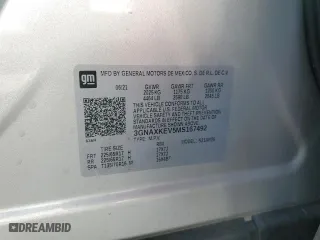 2021 Chevrolet Equinox LT with VIN 3GNAXKEV5MS167492, listed as a Copart auction lot 45908355 with 30,722 mi miles and Salvage Title. Bid and sale history available at carsss.com. Image 14.