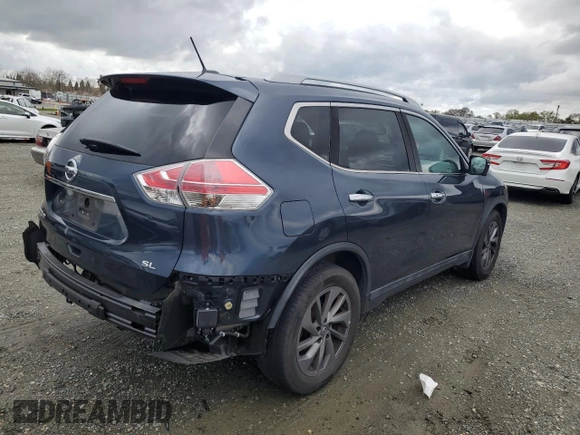 2016 Nissan Rogue SV with VIN 5N1AT2MT7GC844620, listed as a Copart auction lot 48819295 with 88,431 mi miles and Salvage Title. Bid and sale history available at carsss.com. Image 3.