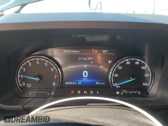 2022 Ford Maverick XL with VIN 3FTTW8F92NRA04137, listed as a Copart auction lot 51490615 with 69,176 mi miles and Salvage Title. Bid and sale history available at DreamBid. Image 9.