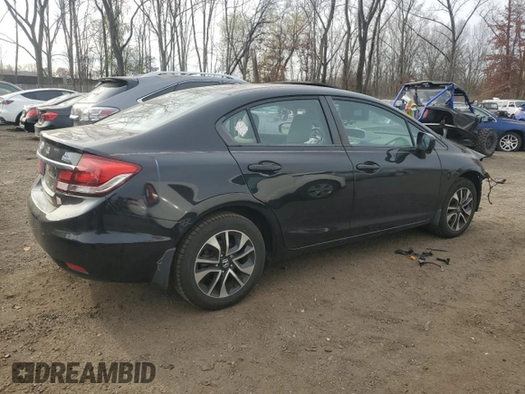 2015 Honda Civic EX with VIN 19XFB2F83FE022040, listed as a Copart auction lot 79080164 with 84,304 mi miles and Salvage Title. Bid and sale history available at carsss.com. Image 3.