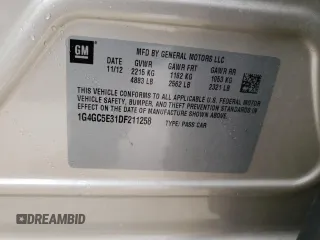 2013 Buick LaCrosse Leather with VIN 1G4GC5E31DF211258, listed as a Copart auction lot 69252734 with 45,070 mi miles and Salvage Title. Bid and sale history available at carsss.com. Image 13.