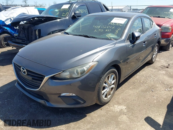 2014 Mazda 3 i Grand Touring with VIN JM1BM1W70E1116419, listed as a IAAI auction lot 41802012 with 143,353 mi miles and . Bid and sale history available at carsss.com. Image 2.