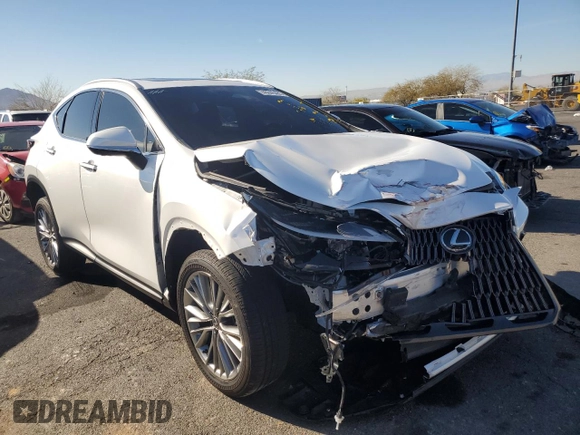 2025 Lexus NX 350 Premium with VIN JTJGGCEZ9S5010385, listed as a Copart auction lot 46846485 with 5,606 mi miles and Salvage title. Bid and sale history available at DreamBid. Image 4.