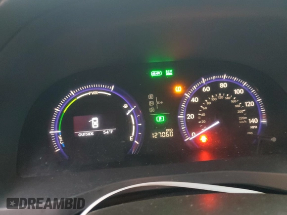 2010 Lexus HS 250h with VIN JTHBB1BA6A2018733, listed as a Copart auction lot 85568624 with 127,060 mi miles and Salvage Title. Bid and sale history available at DreamBid. Image 9.