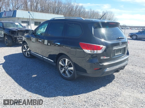 2015 Nissan Pathfinder SL with VIN 5N1AR2MM2FC618166, listed as a IAAI auction lot 41827244 with 60,505 mi miles and . Bid and sale history available at DreamBid. Image 3.