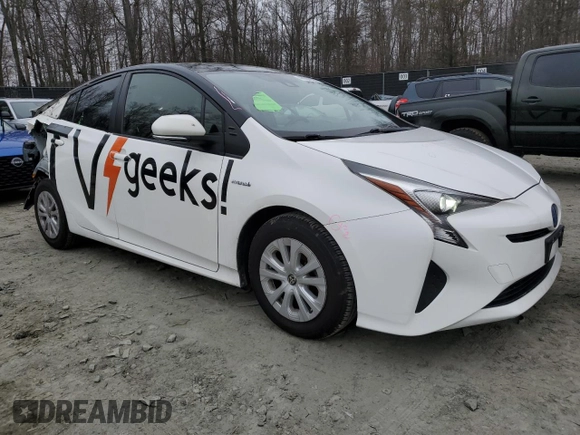 2017 Toyota Prius Two with VIN JTDKBRFU2H3036025, listed as a Copart auction lot 46080935 with 95,290 mi miles and Salvage Title. Bid and sale history available at carsss.com. Image 4.