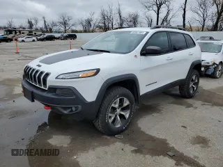 2018 Jeep Cherokee Trailhawk with VIN 1C4PJMBBXJD581700, listed as a Copart auction lot 80887084 with 101,109 mi miles and Salvage Title. Bid and sale history available at carsss.com. Image 1.
