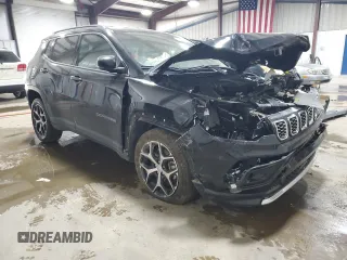 2024 Jeep Compass Limited with VIN 3C4NJDCN3RT161346, listed as a Copart auction lot 57380145 with 11,344 mi miles and Salvage title. Bid and sale history available at DreamBid. Image 4.