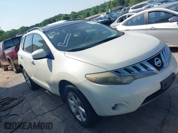 2009 Nissan Murano S with VIN JN8AZ18W59W160754, listed as a IAAI auction lot 42147172 with 210,369 mi miles. Bid and sale history available at carsss.com. Image 1.